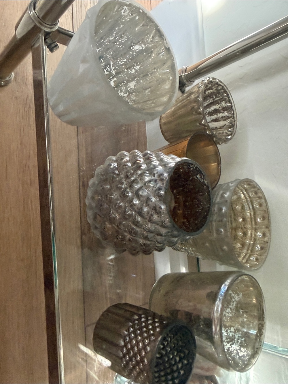 Pottery Barn Silver Mercury Glass Votive Collection